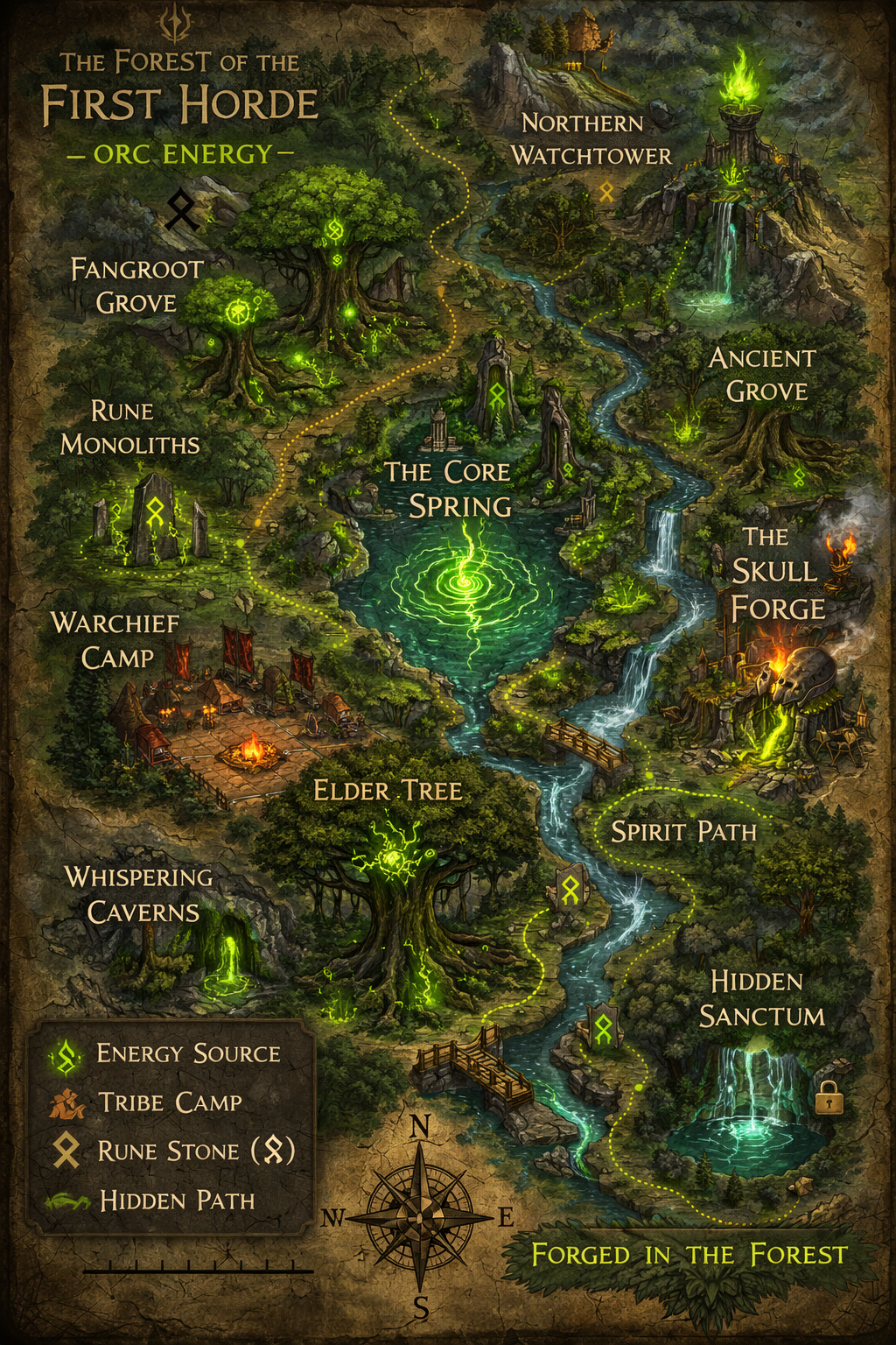 Map of the Forest of the First Horde